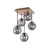 JUST LIGHT GERDA WIDOW Ceiling Light Ecru, black, 5-light sources