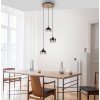 Leuchten-Direkt GREEN ZEA Pendant Light Ecru, black, 3-light sources