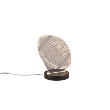 Reality FOOTBALL Table lamp LED black, 1-light source, Colour changer
