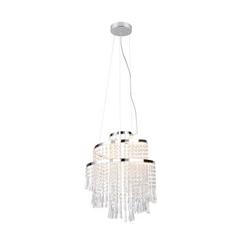 Reality POMP Pendant Light LED chrome, 1-light source, Remote control