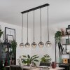 Gastor Pendant Light - glass 15 cm clear, Smoke-coloured, 5-light sources