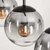 Gastor Pendant Light - glass 15 cm clear, Smoke-coloured, 5-light sources