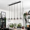 Gastor Pendant Light - glass 15 cm clear, Smoke-coloured, 5-light sources