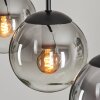 Gastor Pendant Light - glass 15 cm clear, Smoke-coloured, 5-light sources