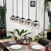 Gastor Pendant Light - glass 15 cm clear, Smoke-coloured, 5-light sources