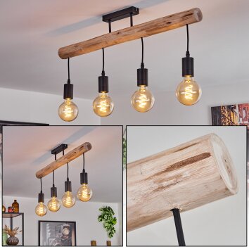 Soungou Ceiling Light Ecru, black, 4-light sources