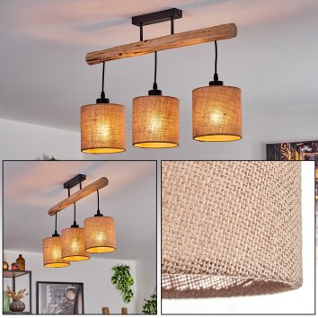 Soungou Ceiling Light Ecru, black, 3-light sources