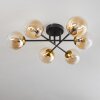 Chehalis Ceiling Light - glass 12 cm gold, black, 6-light sources