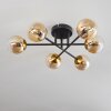 Chehalis Ceiling Light - glass 10 cm gold, black, 6-light sources