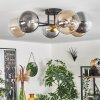 Chehalis Ceiling Light - glass 15 cm gold, black, 6-light sources