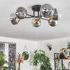 Chehalis Ceiling Light - glass 12 cm gold, black, 6-light sources