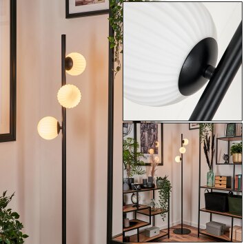 Remaisnil Floor Lamp - glass 15 cm white, 3-light sources