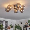 Chehalis Ceiling Light - glass 15 cm gold, black, 6-light sources