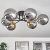 Chehalis Ceiling Light - glass 15 cm gold, black, 6-light sources