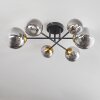 Chehalis Ceiling Light - glass 10 cm, 12 cm, 15 cm gold, black, 6-light sources