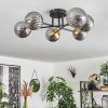 Chehalis Ceiling Light - glass 12 cm gold, black, 6-light sources
