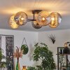 Chehalis Ceiling Light - glass 15 cm gold, black, 6-light sources