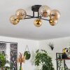 Chehalis Ceiling Light - glass 15 cm gold, black, 6-light sources