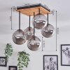 Chehalis Ceiling Light - glass 15 cm Ecru, black, 5-light sources