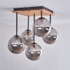 Chehalis Ceiling Light - glass 15 cm Ecru, black, 5-light sources