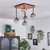 Chehalis Ceiling Light - glass 10 cm Ecru, black, 5-light sources