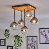 Chehalis Ceiling Light - glass 12 cm Ecru, black, 5-light sources
