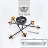 Chehalis Ceiling Light - glass 10 cm gold, black, 6-light sources