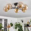 Chehalis Ceiling Light - glass 12 cm gold, black, 6-light sources