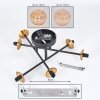 Chehalis Ceiling Light - glass 12 cm, 15 cm gold, black, 6-light sources