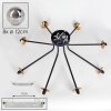 Chehalis Ceiling Light - glass 12 cm gold, black, 8-light sources