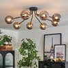 Chehalis Ceiling Light - glass 12 cm gold, black, 8-light sources