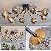 Chehalis Ceiling Light - glass 12 cm gold, black, 8-light sources