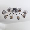 Chehalis Ceiling Light - glass 12 cm gold, black, 8-light sources