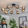 Chehalis Ceiling Light - glass 12 cm gold, black, 8-light sources