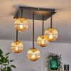 Chehalis Ceiling Light - glass 10 cm gold, black, 5-light sources
