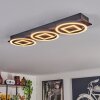 Taboneira Ceiling Light LED dark brown, black, 3-light sources