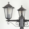 Loria Lamp Post black, silver, 3-light sources