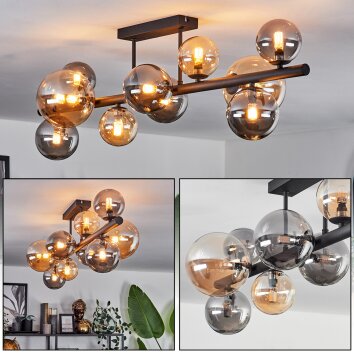 Chehalis Ceiling Light - glass 10 cm, 12 cm, 15 cm Amber, Smoke-coloured, 10-light sources