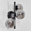 Chehalis Wall Light - glass 10 cm Smoke-coloured, 3-light sources