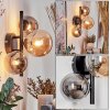 Chehalis Wall Light - glass 10, 12 cm Amber, Smoke-coloured, 3-light sources