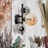 Chehalis Wall Light - glass 10, 12 cm Amber, Smoke-coloured, 3-light sources