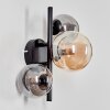 Chehalis Wall Light - glass 10, 12 cm Amber, Smoke-coloured, 3-light sources
