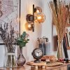 Chehalis Wall Light - glass 10, 12 cm Amber, Smoke-coloured, 3-light sources