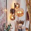 Chehalis Wall Light - glass 10, 15 cm Amber, Smoke-coloured, 3-light sources