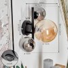 Chehalis Wall Light - glass 10, 15 cm Amber, Smoke-coloured, 3-light sources