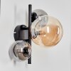 Chehalis Wall Light - glass 10, 15 cm Amber, Smoke-coloured, 3-light sources