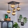 Chehalis Ceiling Light - glass 12 cm gold, black, 5-light sources