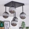 Chehalis Ceiling Light - glass 12 cm Smoke-coloured, 5-light sources