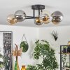 Chehalis Ceiling Light - glass 10 cm gold, black, 6-light sources