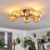 Chehalis Ceiling Light - glass 15 cm gold, black, 6-light sources